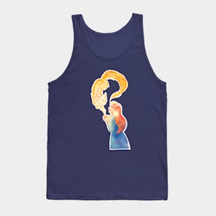 Girl with the spirit of a magic cat Tank Top